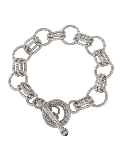 Judith Ripka Textured Link Bracelet