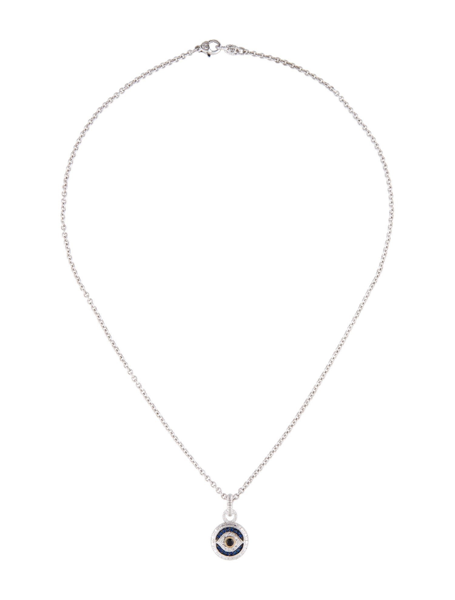 Judith Ripka Sapphire Evil Eye Pendant Necklace
