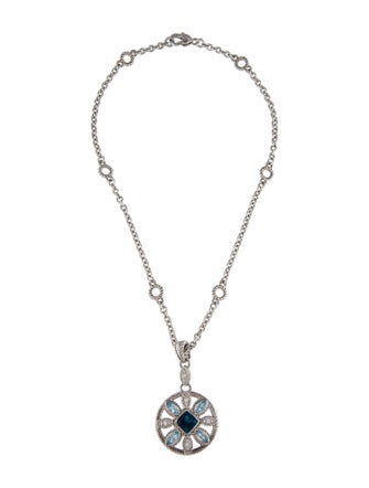 Judith Ripka 5.21ctw Topaz & Cubic Zirconia Pendant Necklace