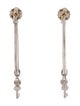 Judith Ripka Diamond Heart & Key Hoop Earrings