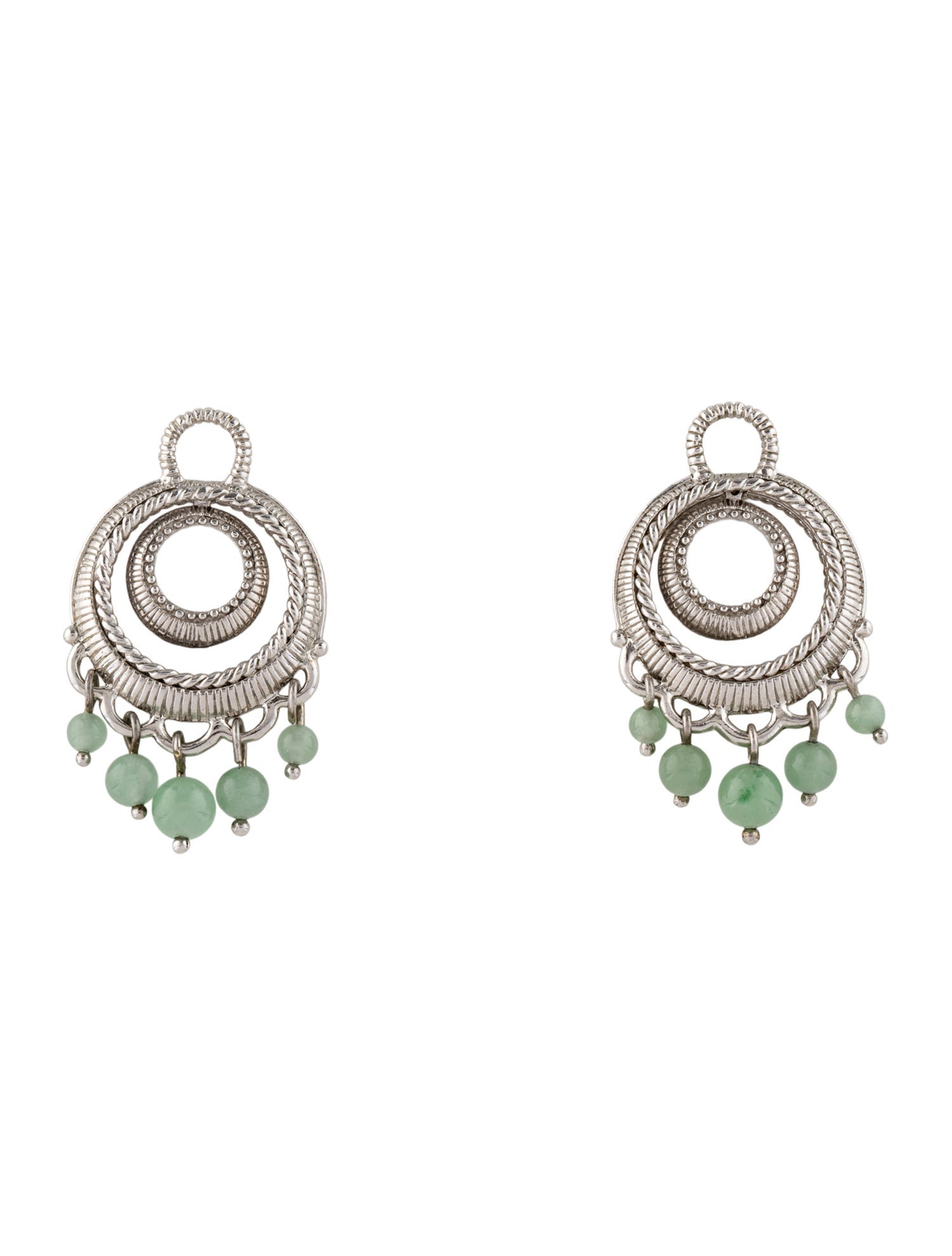 Judith Ripka Jadeite Enhancer Drop Earrings