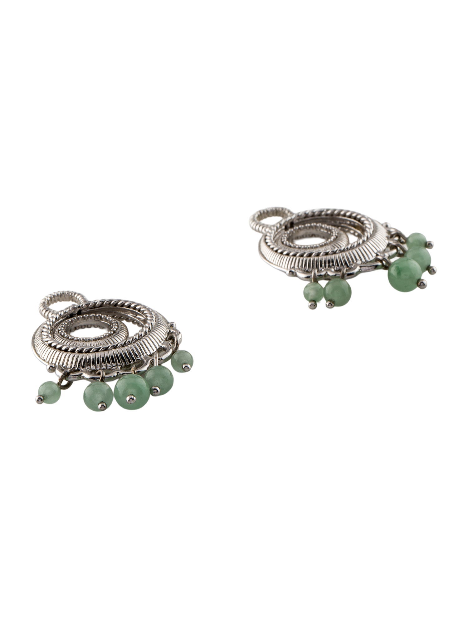 Judith Ripka Jadeite Enhancer Drop Earrings