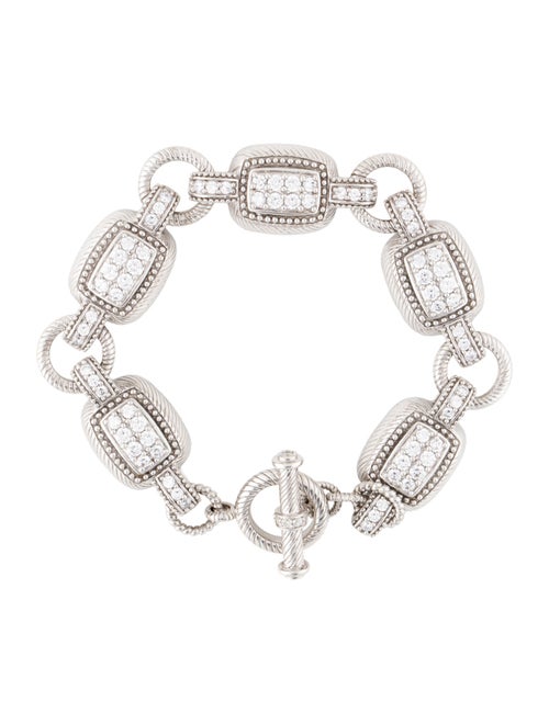 Judith Ripka Cubic Zirconia Link Toggle Bracelet