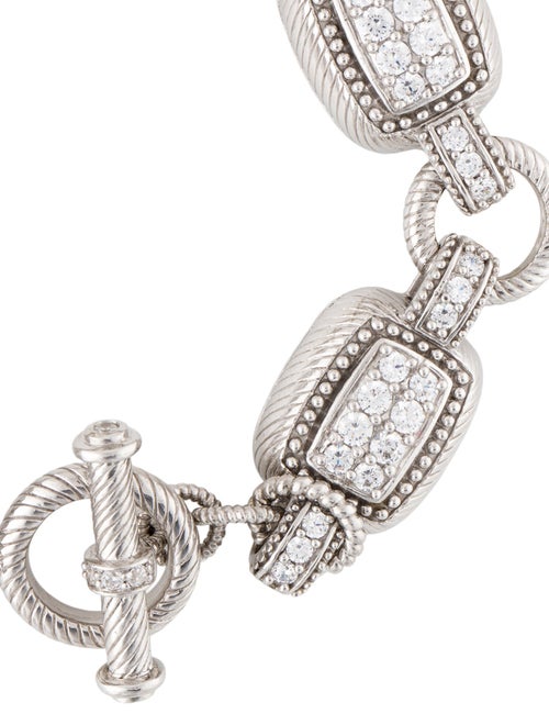 Judith Ripka Cubic Zirconia Link Toggle Bracelet