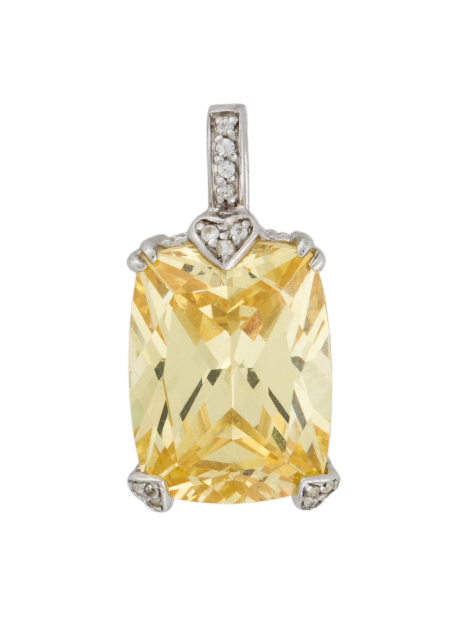 Judith Ripka Sapphire & Cubic Zirconia Pendant