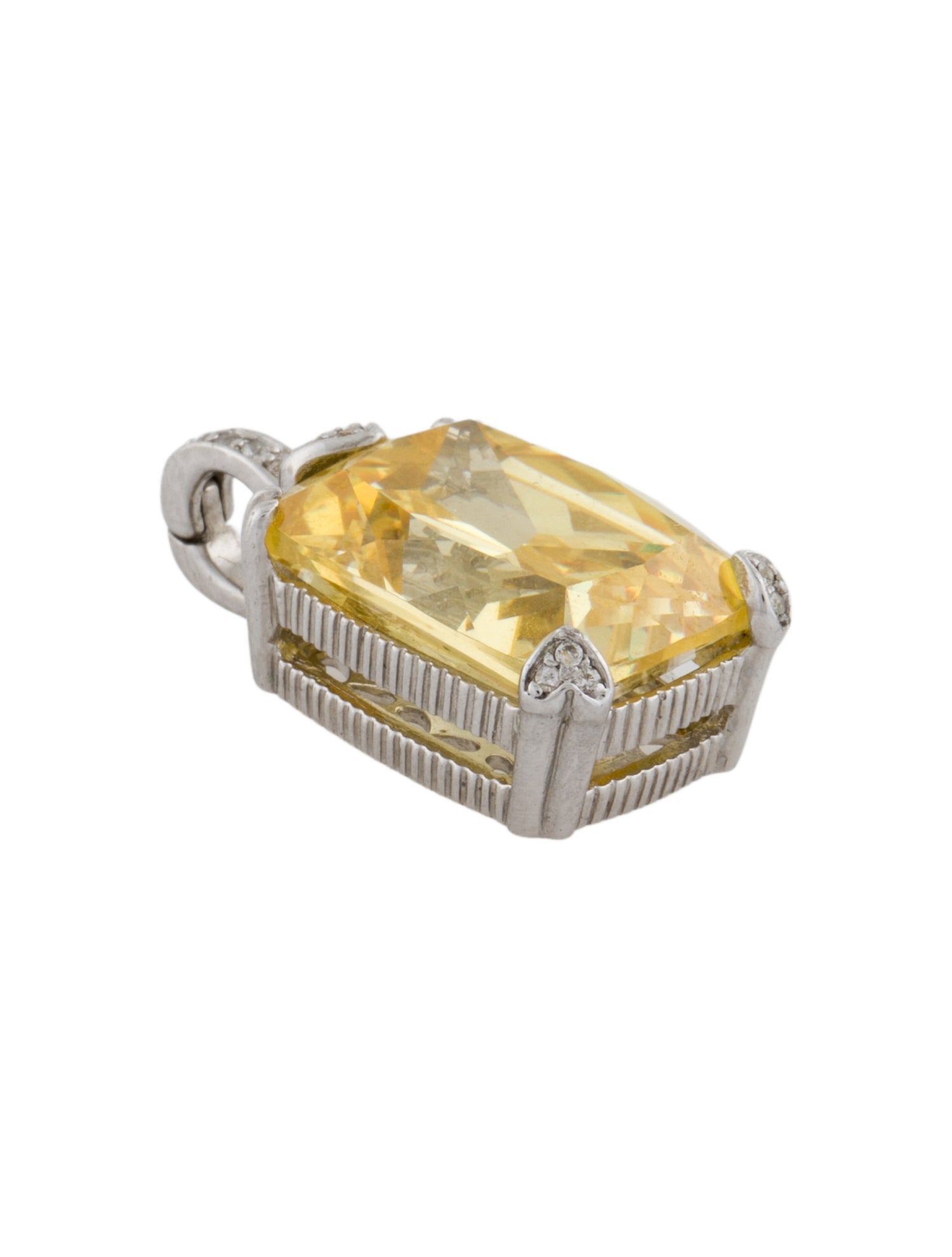 Judith Ripka Sapphire & Cubic Zirconia Pendant