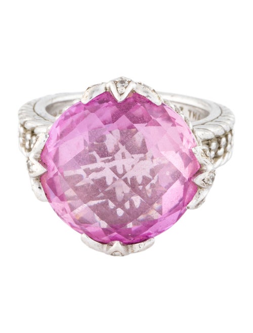 Judith Ripka Cubic Zirconia & Sapphire Cocktail Ring