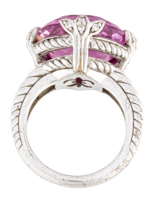 Judith Ripka Cubic Zirconia & Sapphire Cocktail Ring