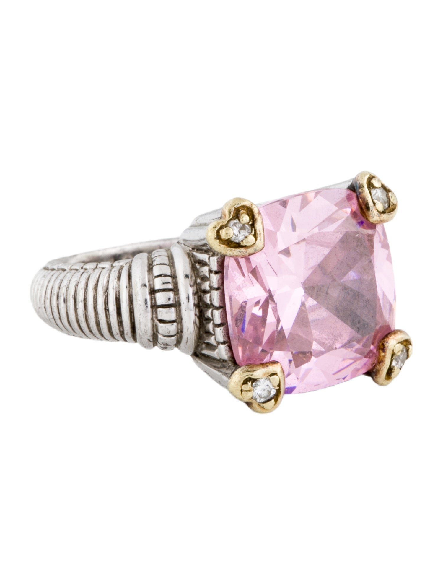 Judith Ripka Diamond & Cubic Zirconia Cocktail Ring