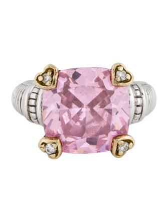 Judith Ripka Diamond & Cubic Zirconia Cocktail Ring