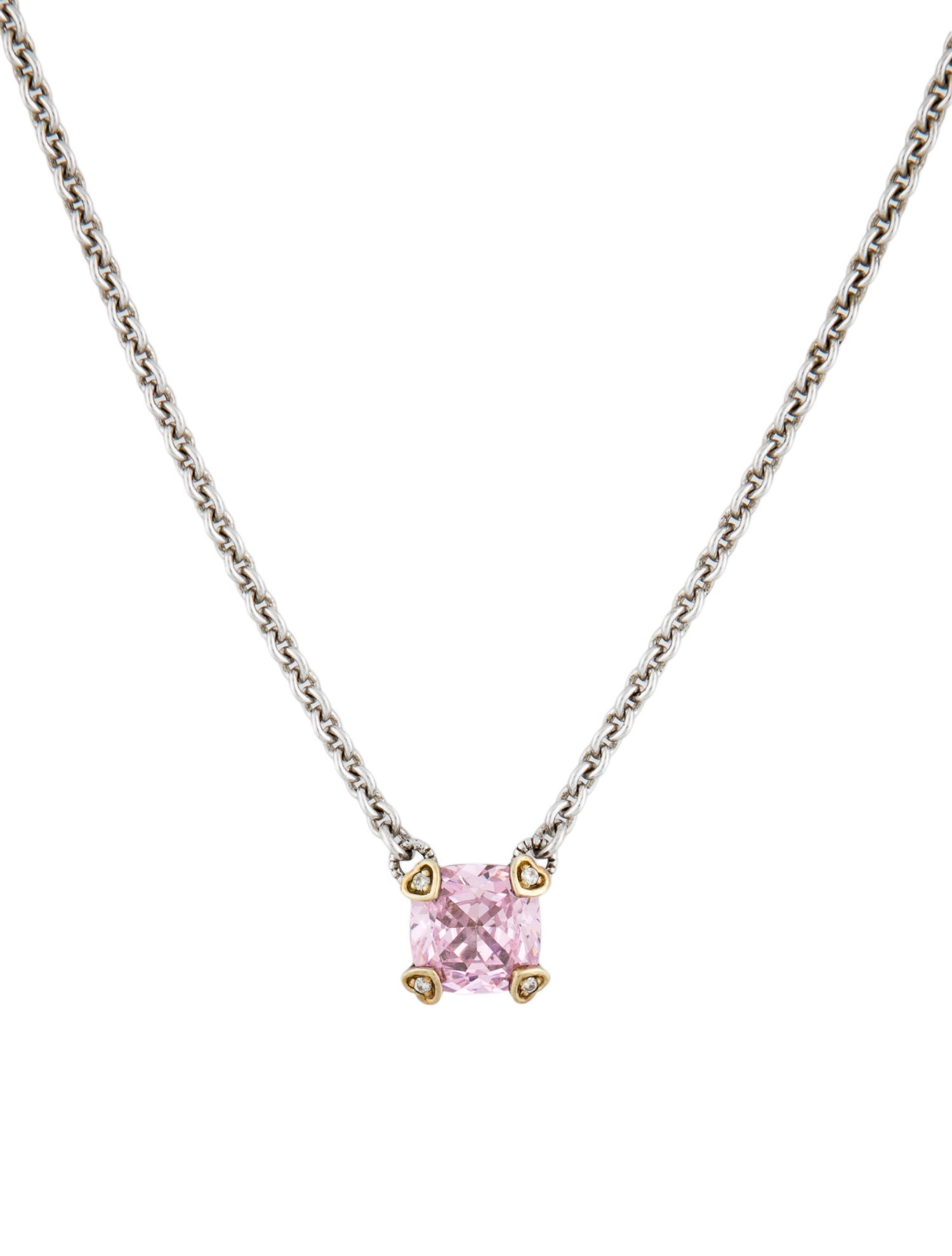 Judith Ripka Diamond & Cubic Zirconia Pendant Necklace