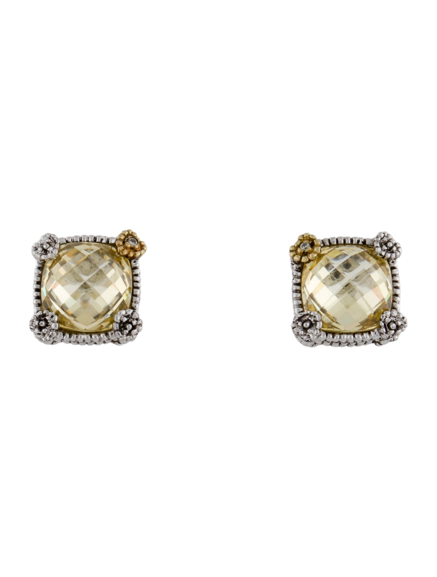 Judith Ripka Diamond & Cubic Zirconia Stud Earrings