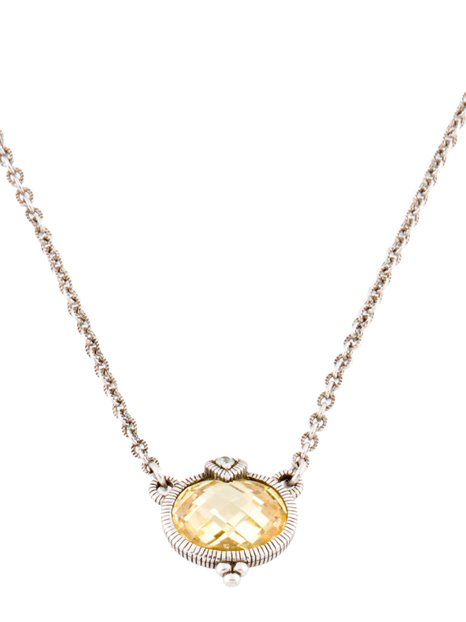 Judith Ripka Canary Crystal Pendant Necklace
