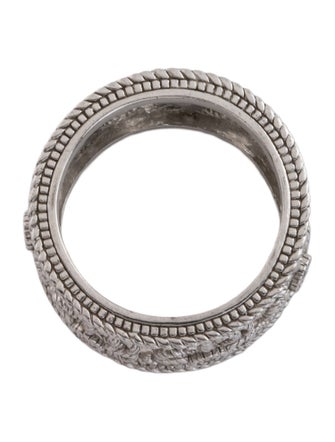 Judith Ripka Sapphire Fleur Wide Band