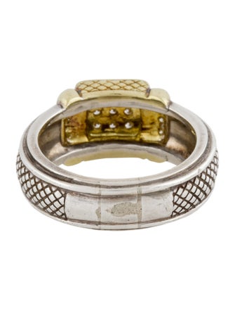 Judith Ripka Diamond Square Cocktail Ring