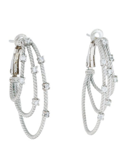 Judith Ripka Cubic Zirconia Hoop Earrings