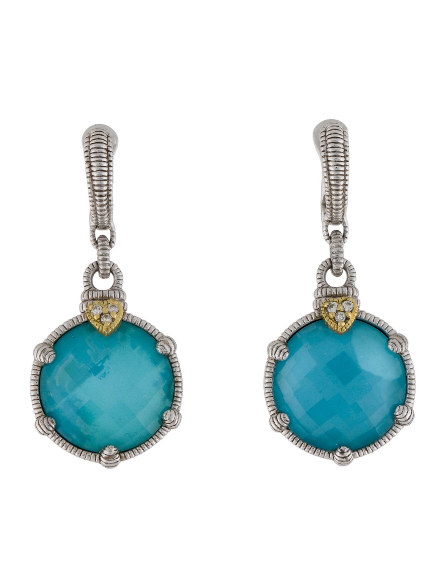 Judith Ripka Diamond-Accented Quartz & Resin Doublet Drop Earrings