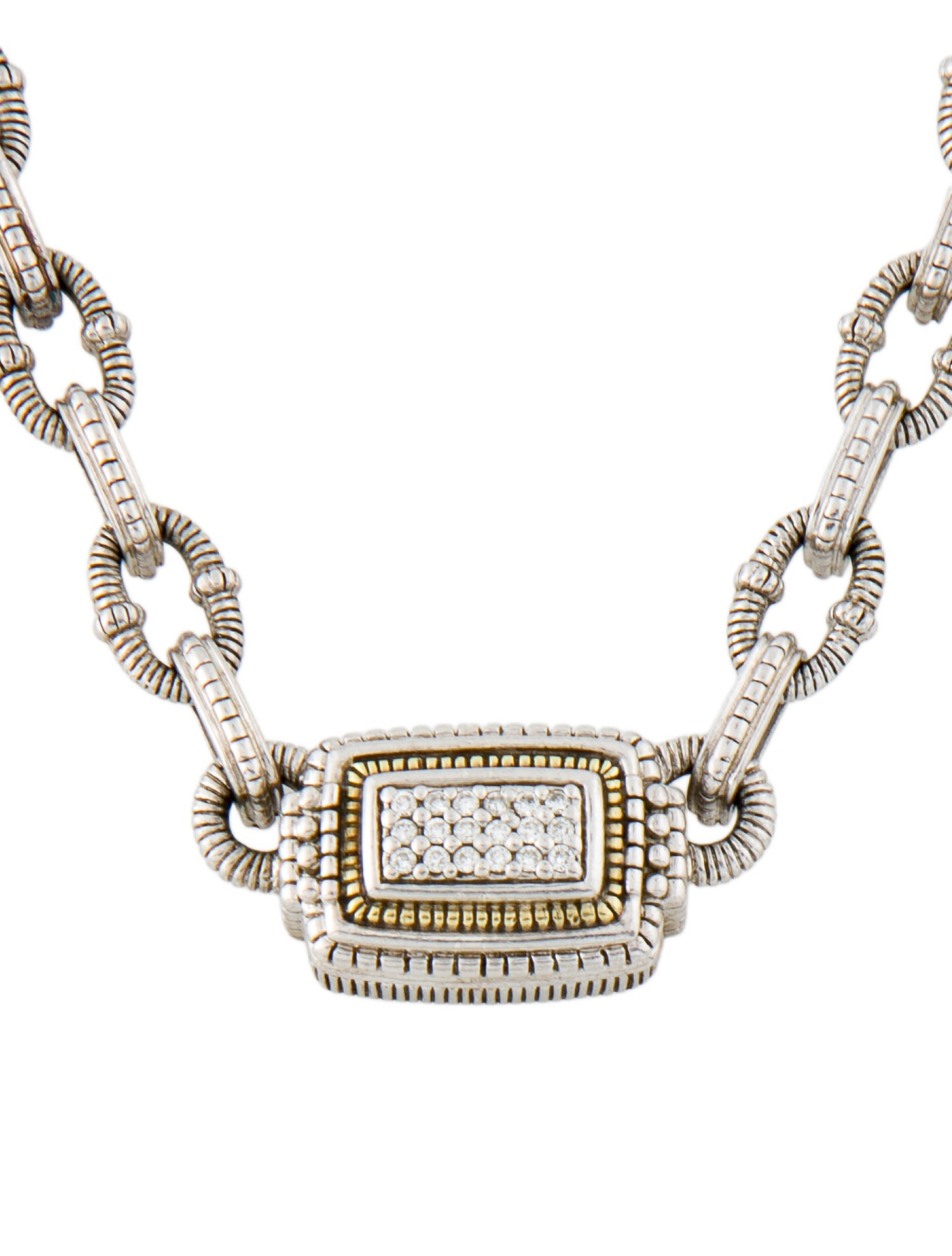 Judith Ripka Diamond Pendant Necklace