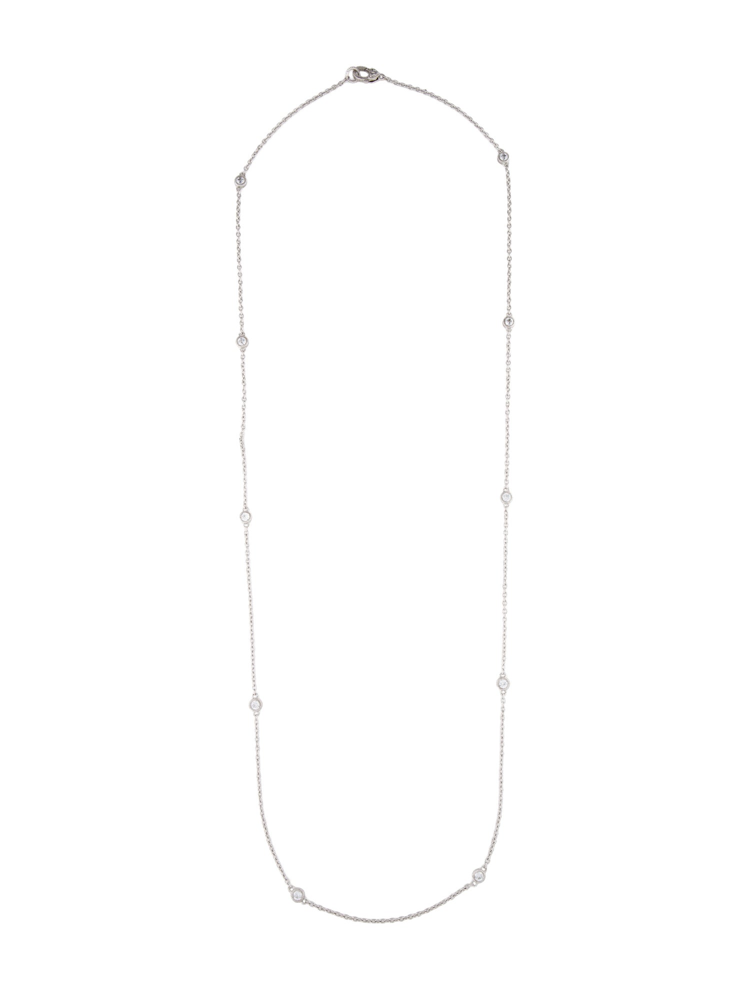 Judith Ripka Cubic Zirconia Long Station Necklace