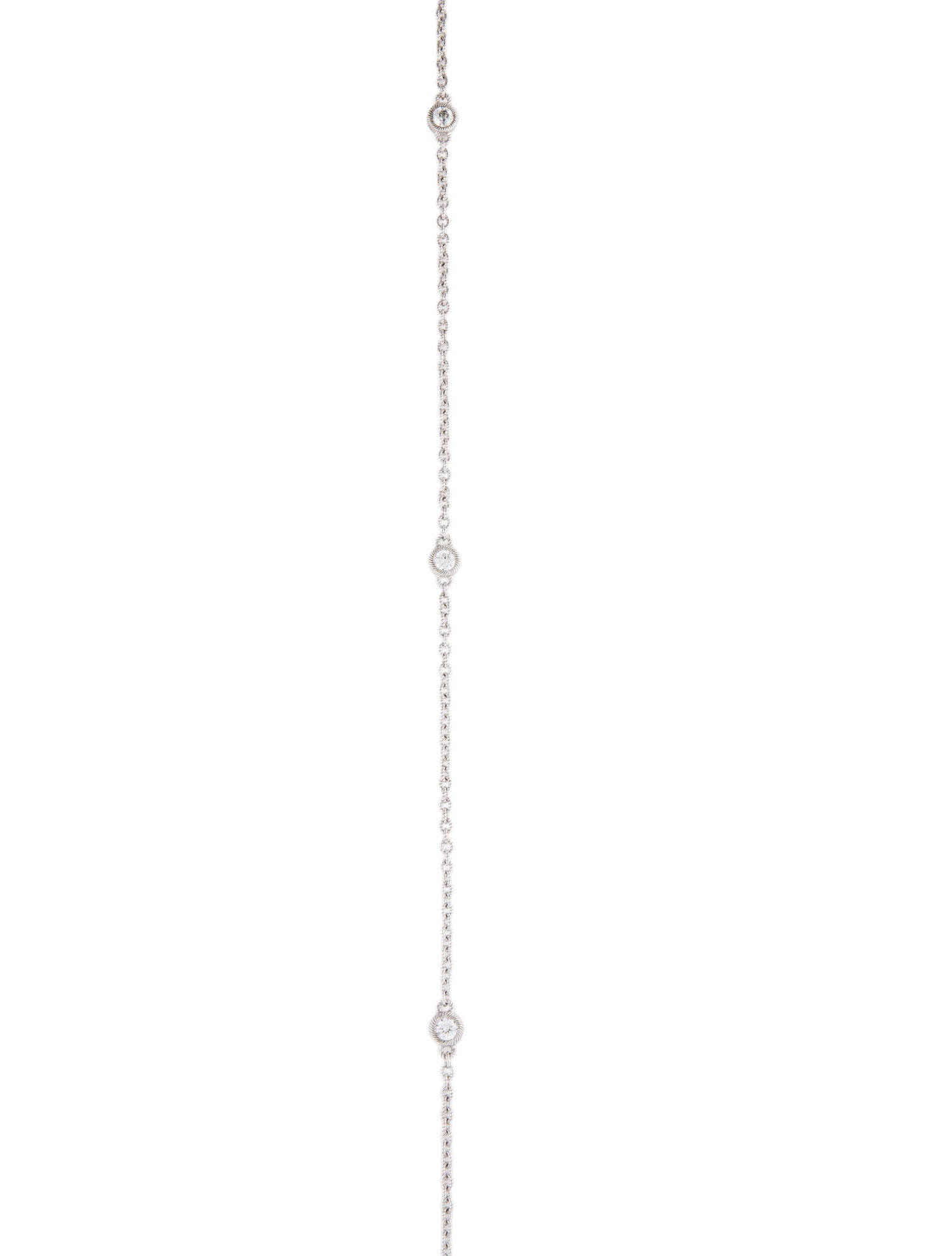 Judith Ripka Cubic Zirconia Long Station Necklace