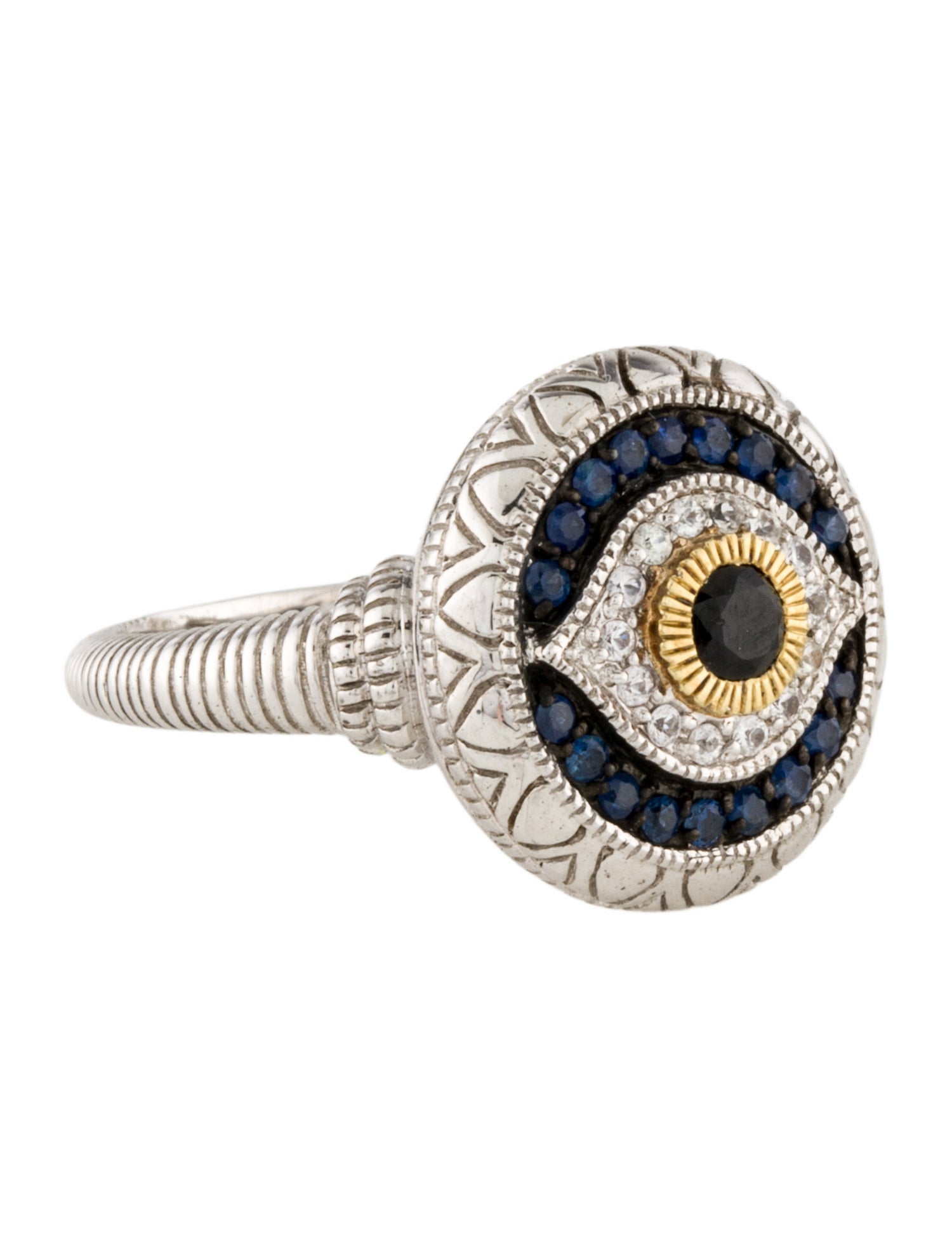 Judith Ripka Sapphire Evil Eye Cocktail Ring