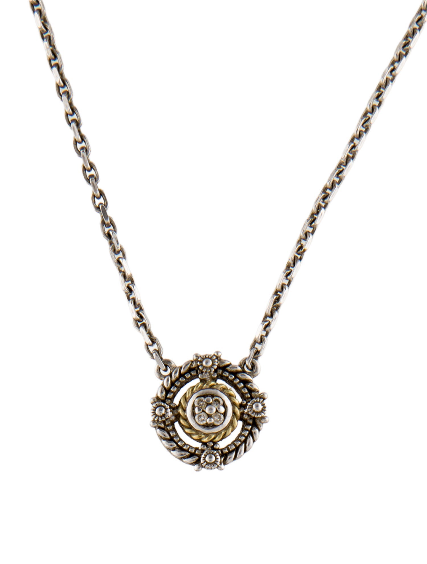 Judith Ripka Diamond Pendant Necklace