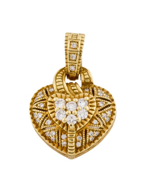 Judith Ripka 18K Diamond Love Heart Pendant