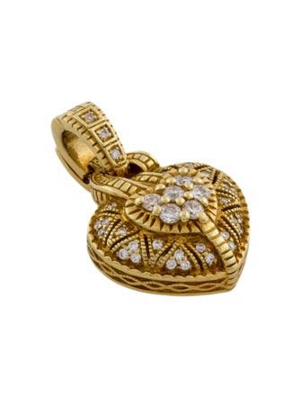 Judith Ripka 18K Diamond Love Heart Pendant