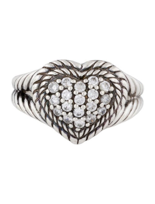 Judith Ripka Cubic Zirconia Heart Cocktail Ring