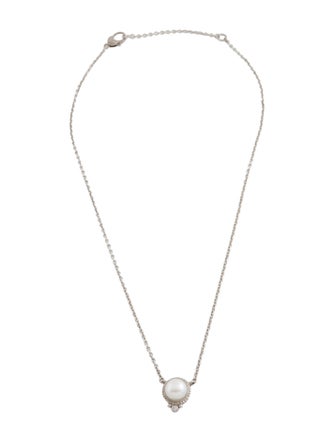 Judith Ripka Pearl & Cubic Zirconia Pendant Necklace