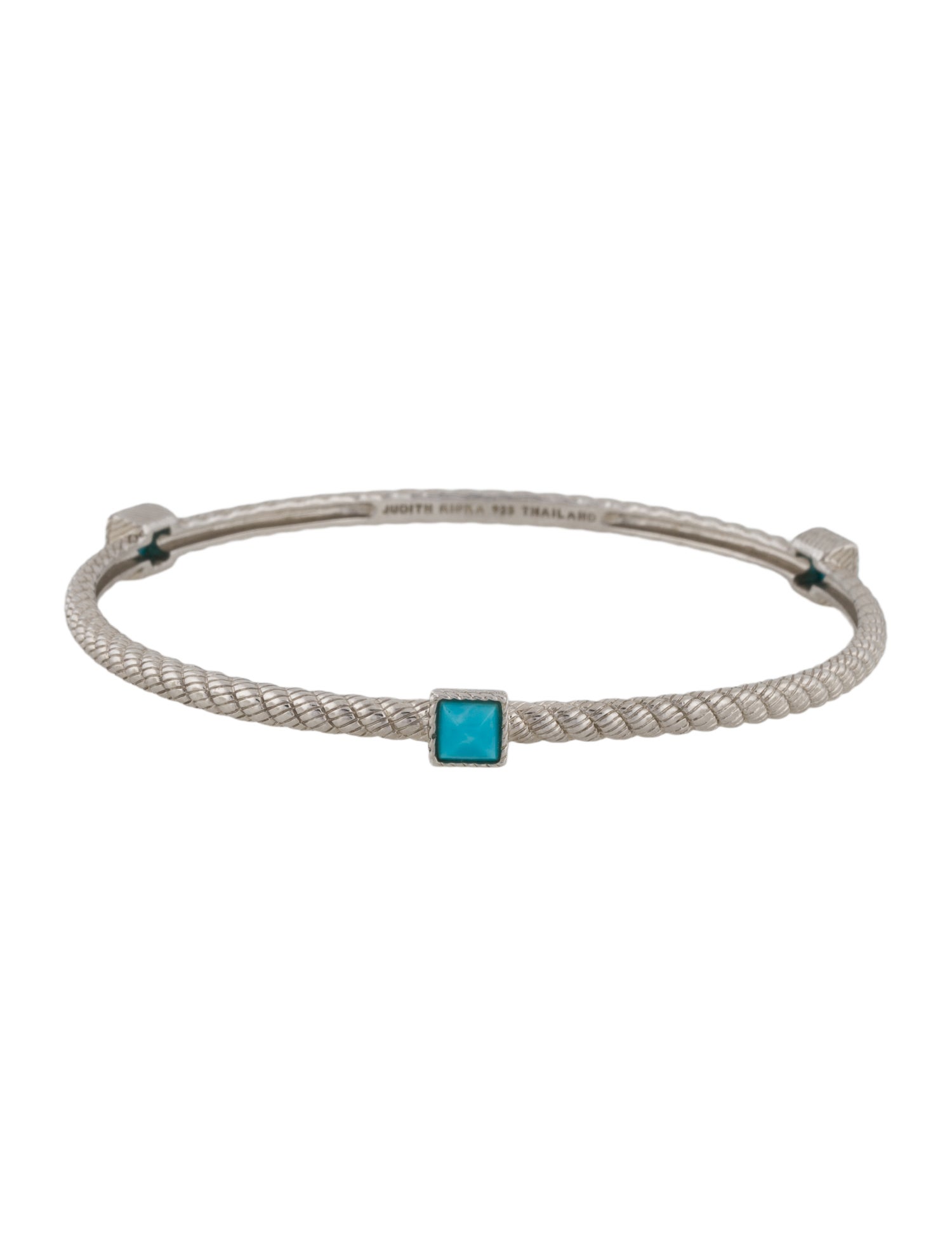Judith Ripka Turquoise Station Bangle Bracelet