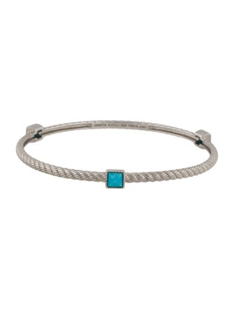 Judith Ripka Turquoise Station Bangle Bracelet