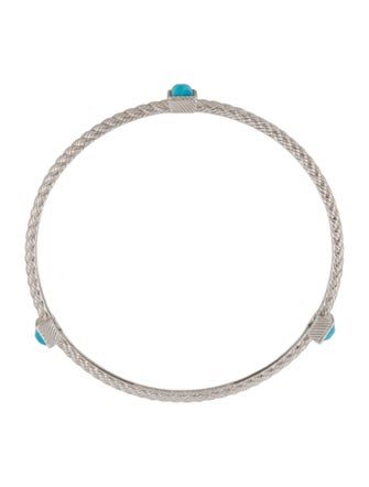 Judith Ripka Turquoise Station Bangle Bracelet