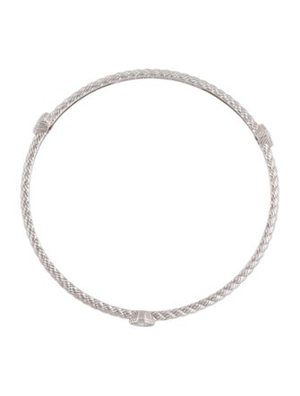 Judith Ripka Cubic Zirconia Rope Bangle Bracelet