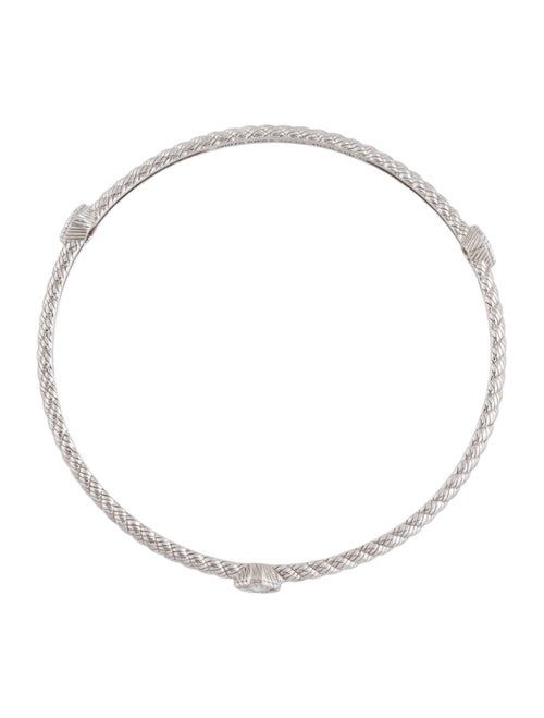 Judith Ripka Cubic Zirconia Rope Bangle Bracelet