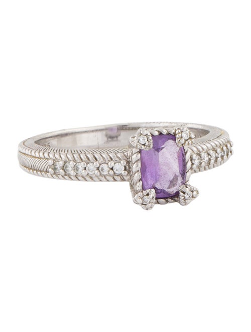 Judith Ripka Amethyst & Cubic Zirconia Cocktail Ring