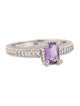 Judith Ripka Amethyst & Cubic Zirconia Cocktail Ring