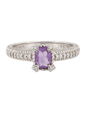 Judith Ripka Amethyst & Cubic Zirconia Cocktail Ring