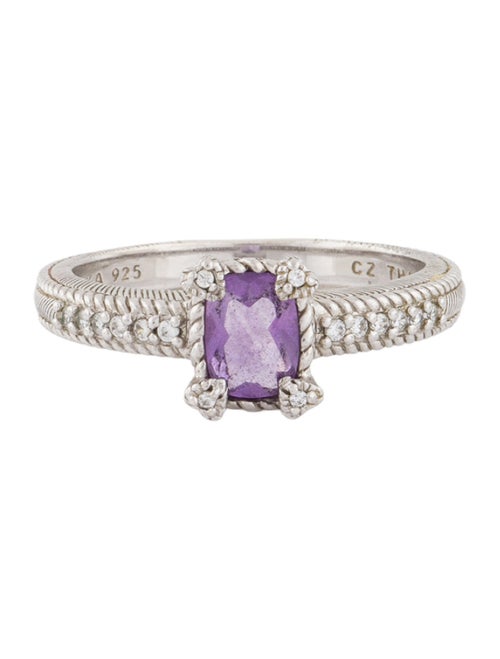 Judith Ripka Amethyst & Cubic Zirconia Cocktail Ring