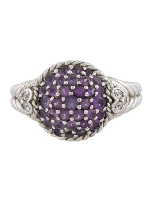 Judith Ripka Amethyst & Cubic Zirconia Cocktail Ring