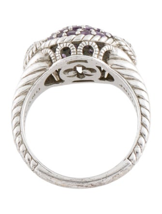Judith Ripka Amethyst & Cubic Zirconia Cocktail Ring