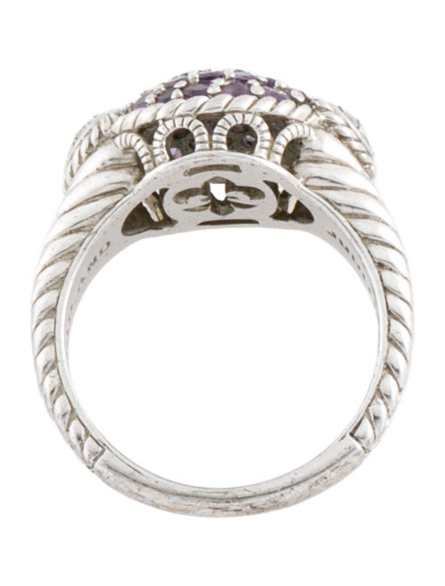 Judith Ripka Amethyst & Cubic Zirconia Cocktail Ring