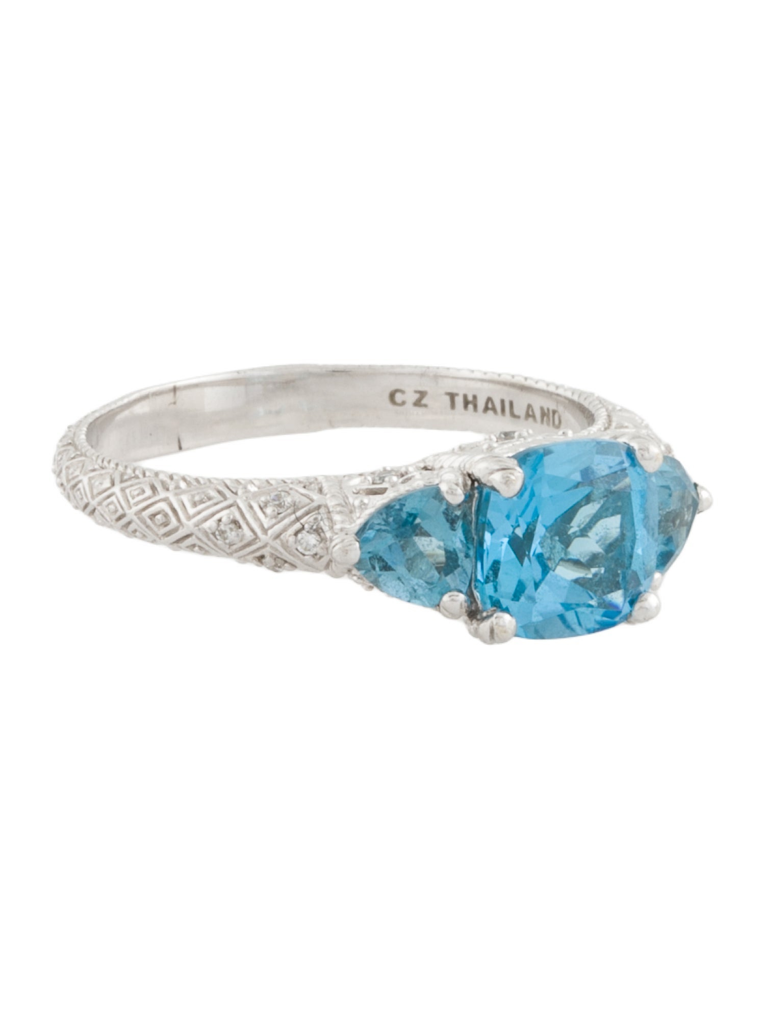 Judith Ripka Topaz & Cubic Zirconia Cocktail Ring