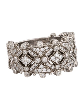 Judith Ripka Cubic Zirconia Encrusted Band Ring