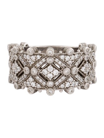 Judith Ripka Cubic Zirconia Encrusted Band Ring