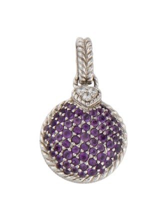 Judith Ripka Amethyst & Cubic Zirconia Enhancer Pendant