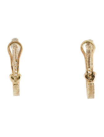 Judith Ripka Cubic Zirconia Clip-On Hoop Earrings