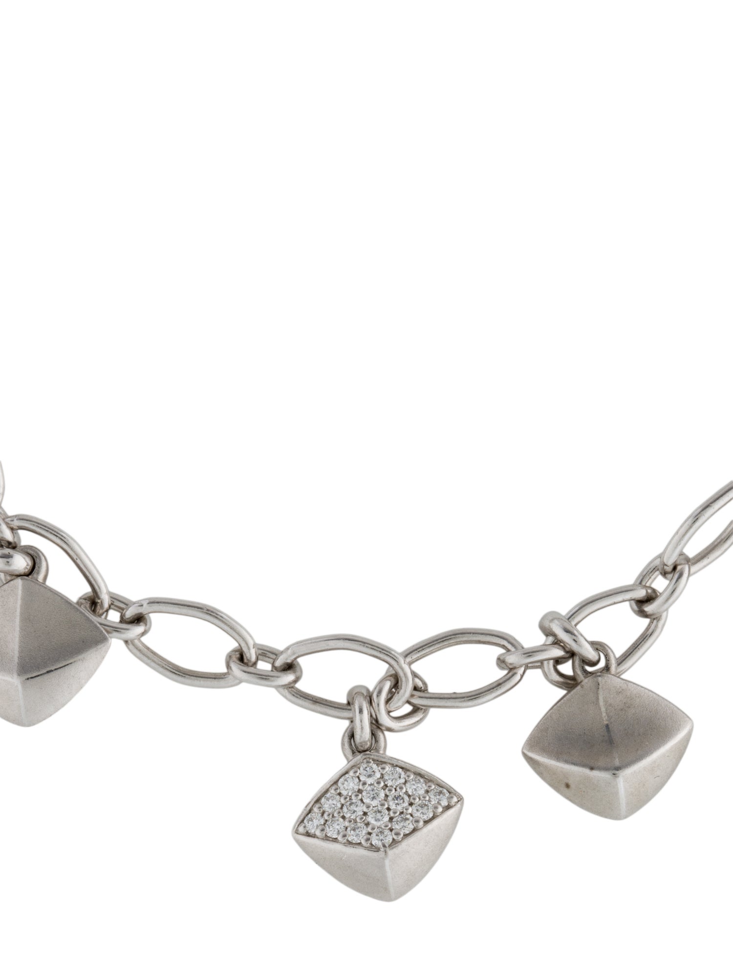 Judith Ripka Diamond Iris Charm Bracelet