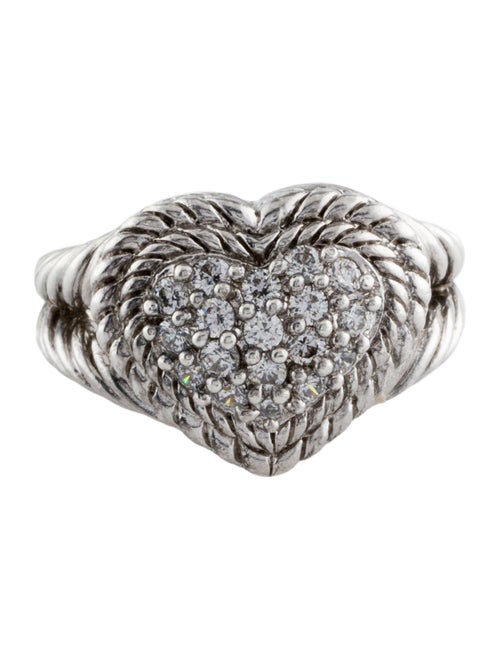 Judith Ripka Cubic Zirconia Heart Cocktail Ring
