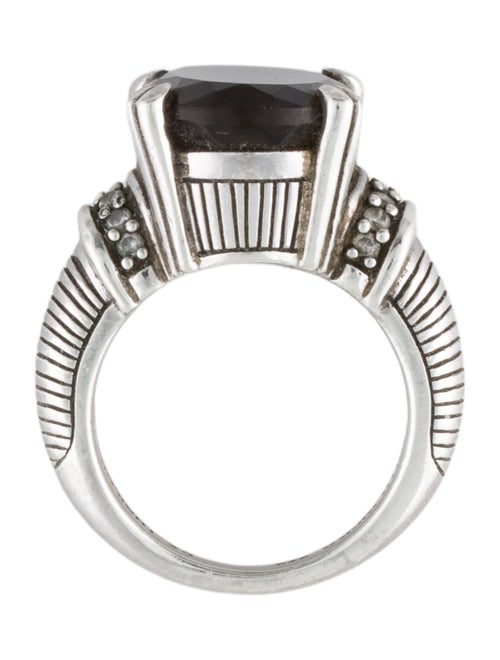 Judith Ripka Smoky Quartz & Cubic Zirconia Cocktail Ring